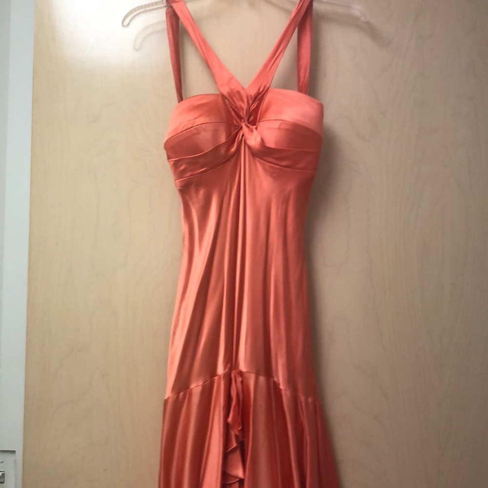 Get your tan on for this sexy satin dress